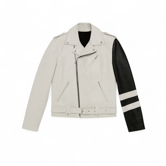 Dual Tone Rider Leather Jacket