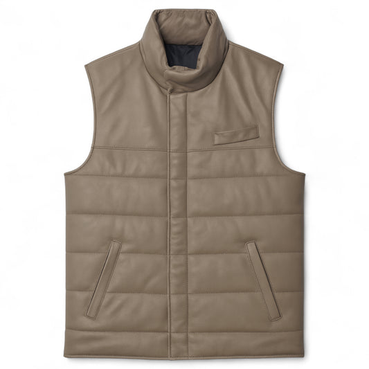 Sleek Padded Leather Vest