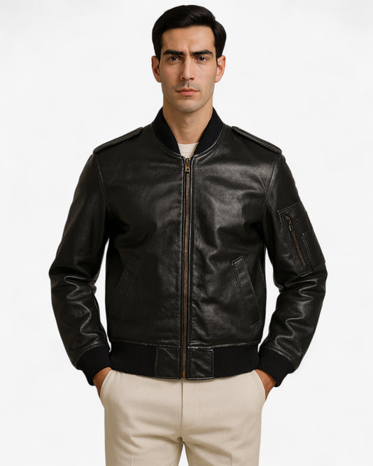 Commander Leather Bomber