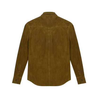 Sage Suede Shirt Jacket